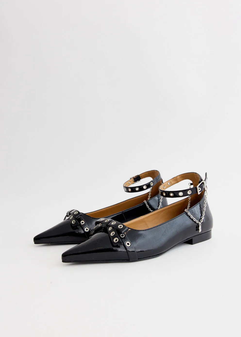 Crafted For Style Eyelets Jewel Ballerinas