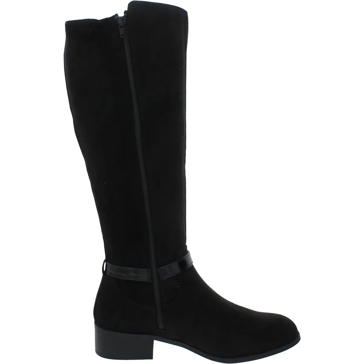 Stanella Womens Faux Leather Riding Knee-High Boots