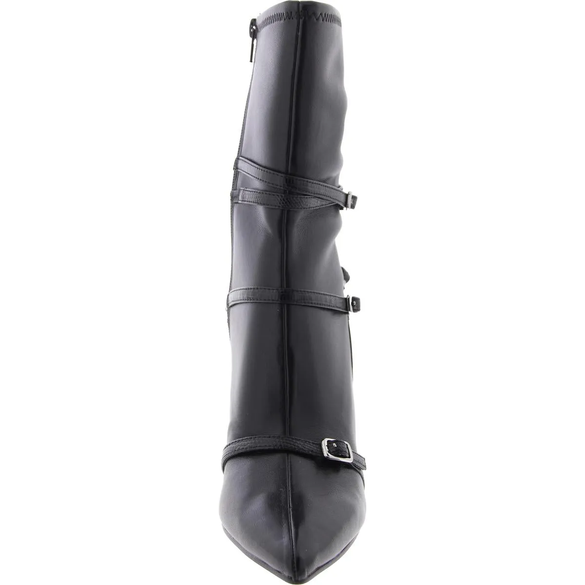 Steele Womens Faux Leather Pointed Toe Mid-Calf Boots