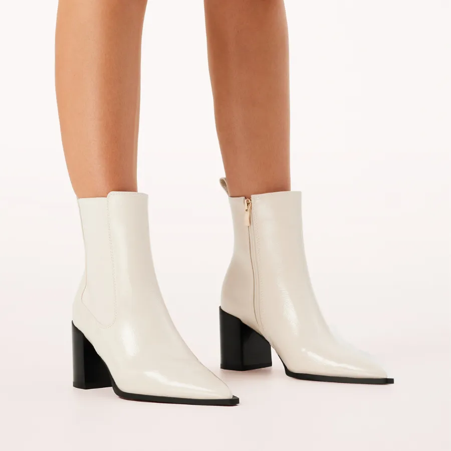 STEPHANIE - CHALK CRINKLE PATENT