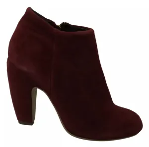 Steve Madden Blush Velvet Suede Penelope Ankle Boots Women's Shoes (Pre-Owned)