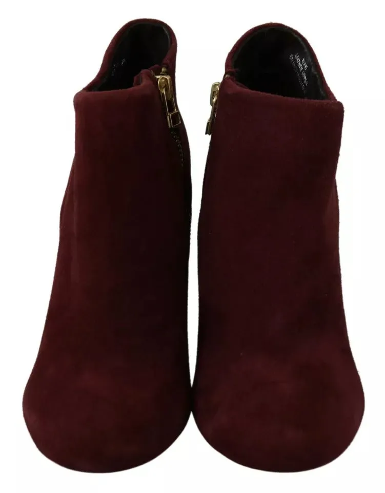 Steve Madden Blush Velvet Suede Penelope Ankle Boots Women's Shoes (Pre-Owned)