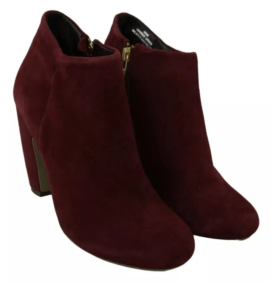 Steve Madden Blush Velvet Suede Penelope Ankle Boots Women's Shoes (Pre-Owned)