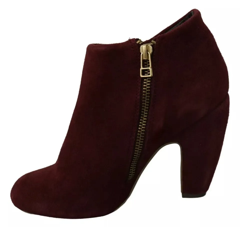 Steve Madden Blush Velvet Suede Penelope Ankle Boots Women's Shoes (Pre-Owned)