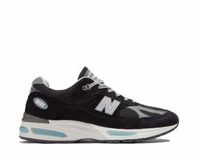 Quilted Striped pattern deal New Balance 991 Made in UK "Black Smoked Pearl" Durable Construction Secure Fit