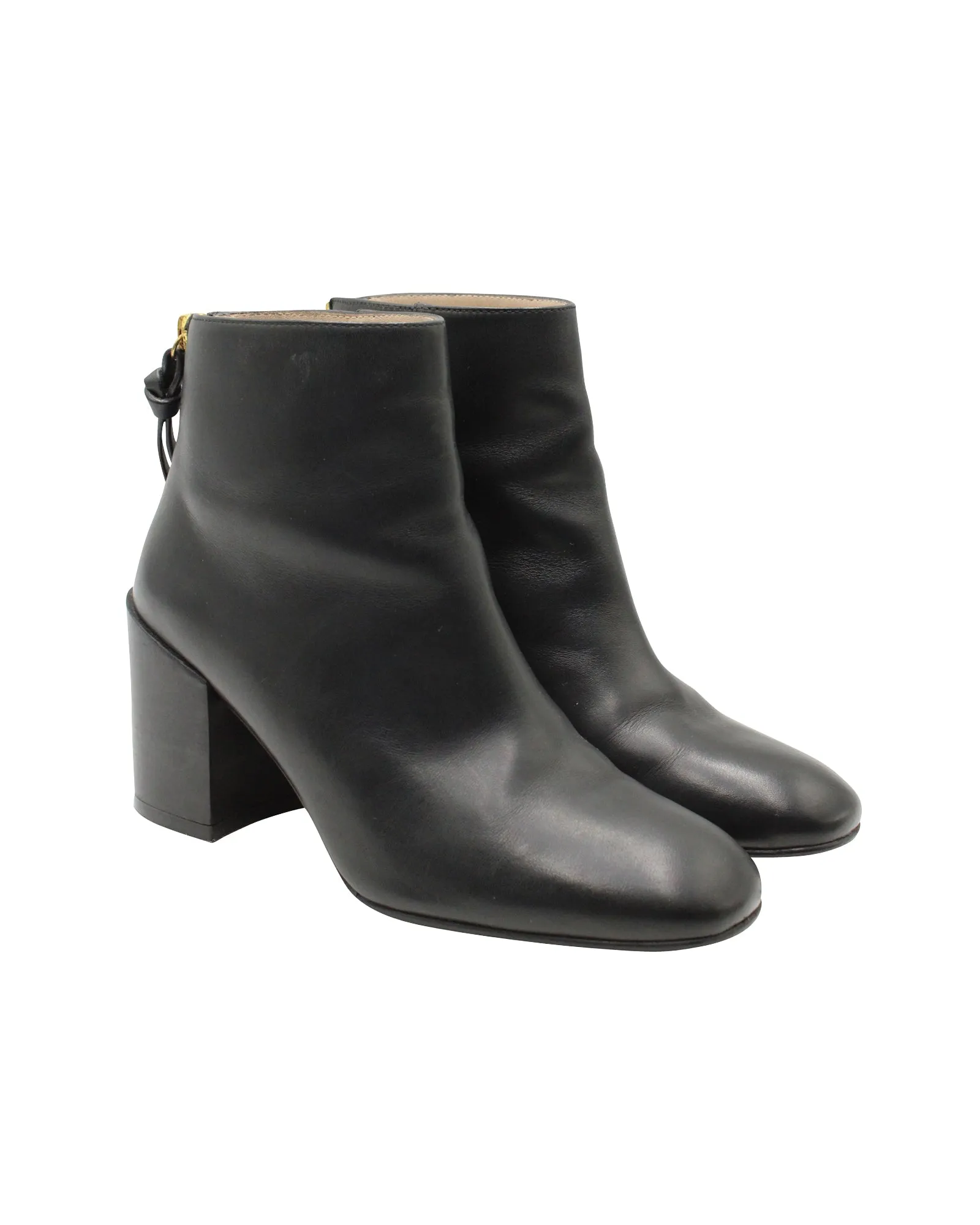 Stuart Weitzman Coban Ankle Boots in Black Leather