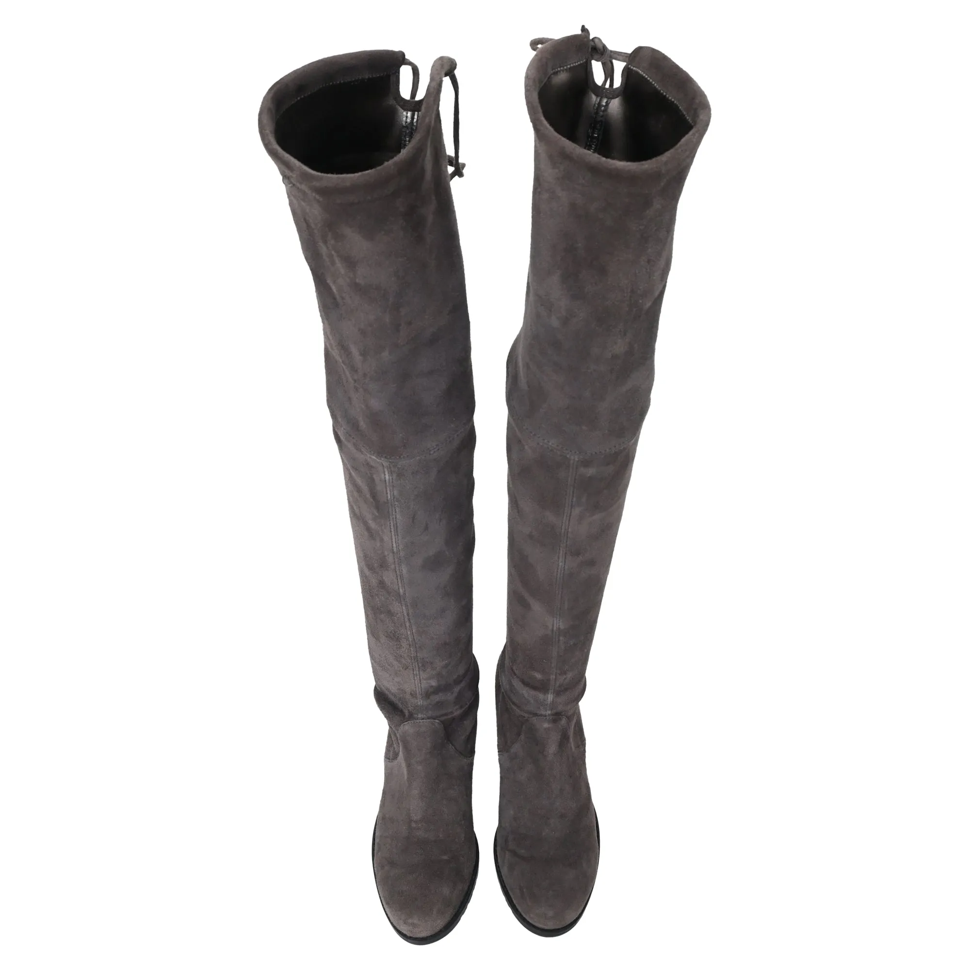 Stuart Weitzman Over The Knee Boots in Grey Suede
