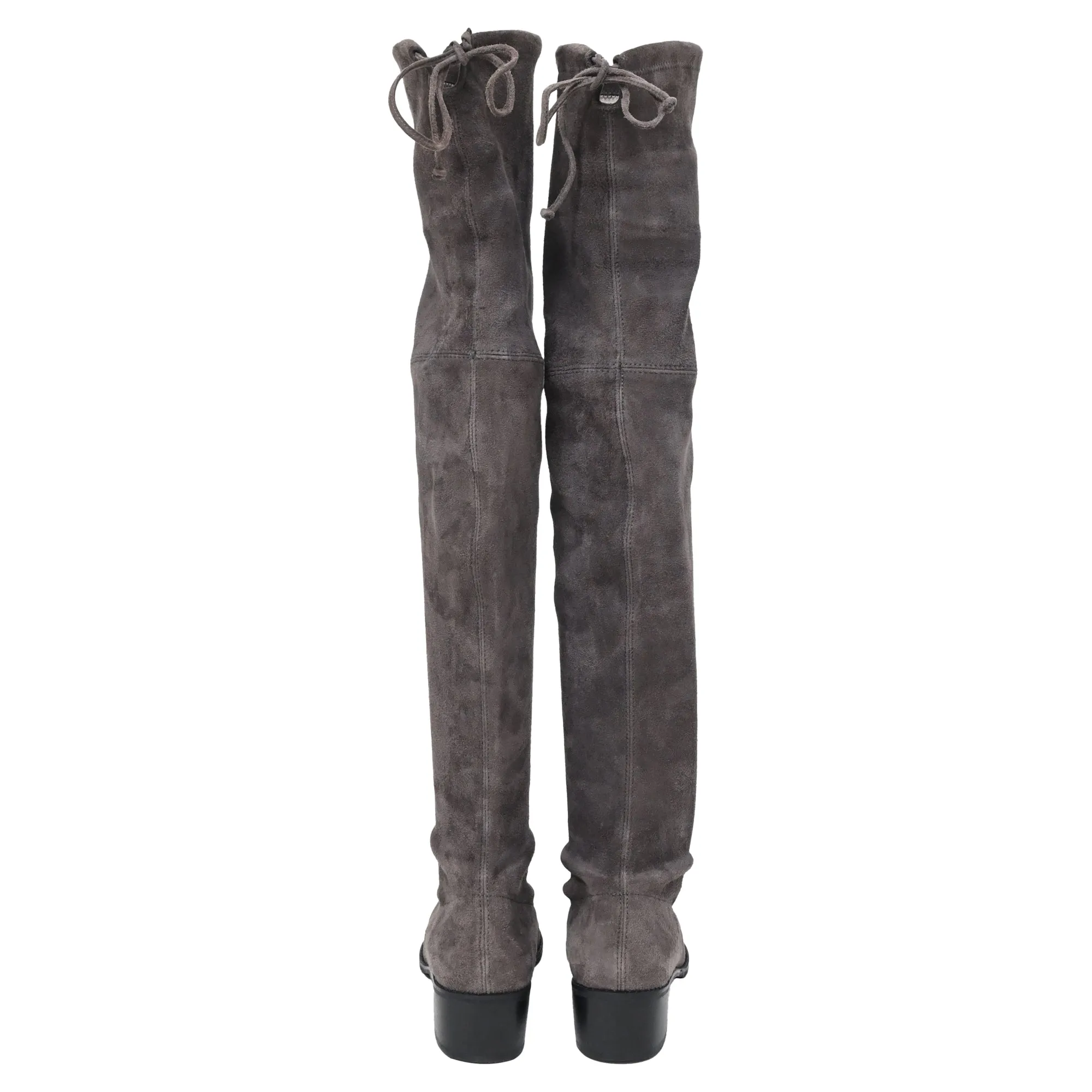Stuart Weitzman Over The Knee Boots in Grey Suede