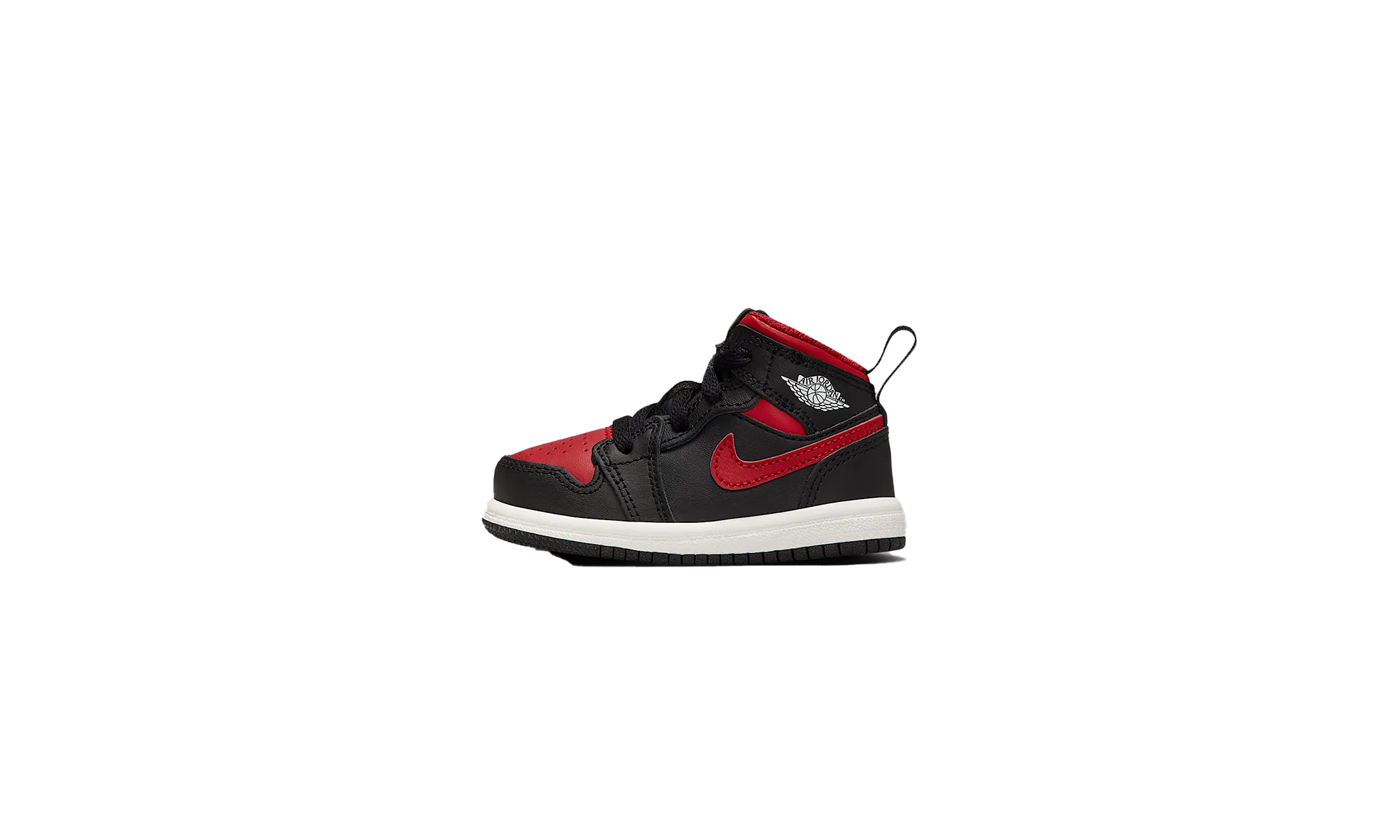 Vinyl Study Essential Jordan 1 Mid TD "Bred Twist" Personalized Detail High Performance