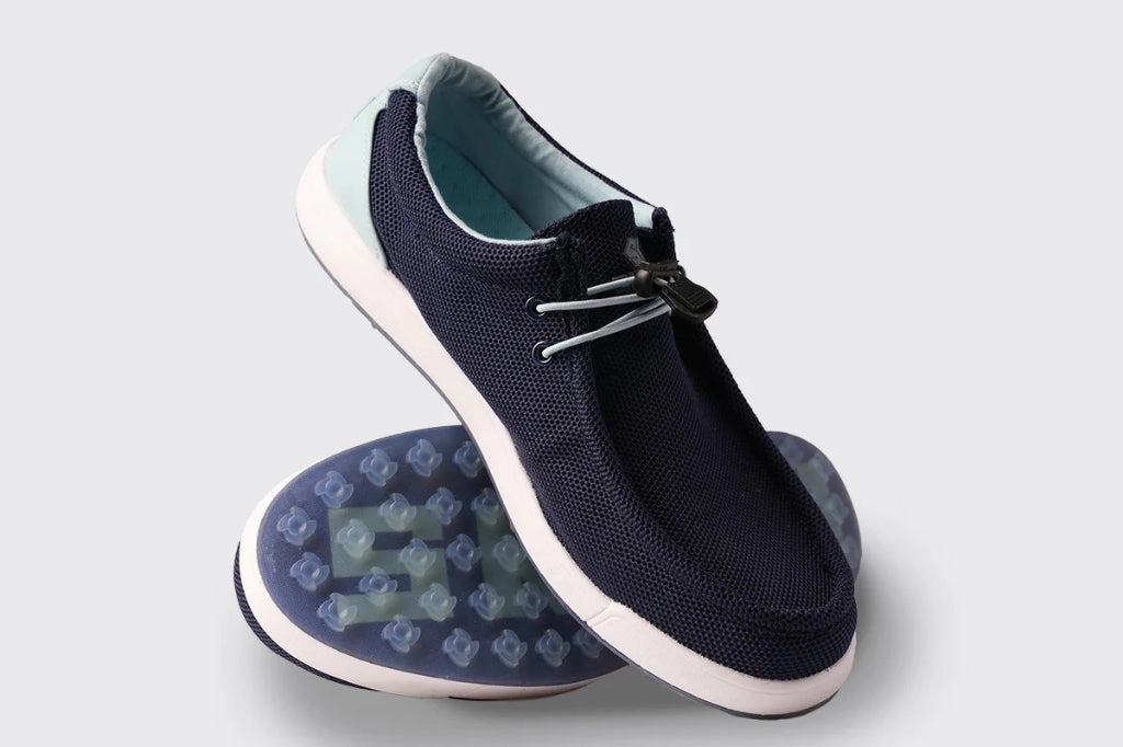 New Women's Skoni Golf Shoe - Navy Polished Details, Unmatched Performance, Flexible Design