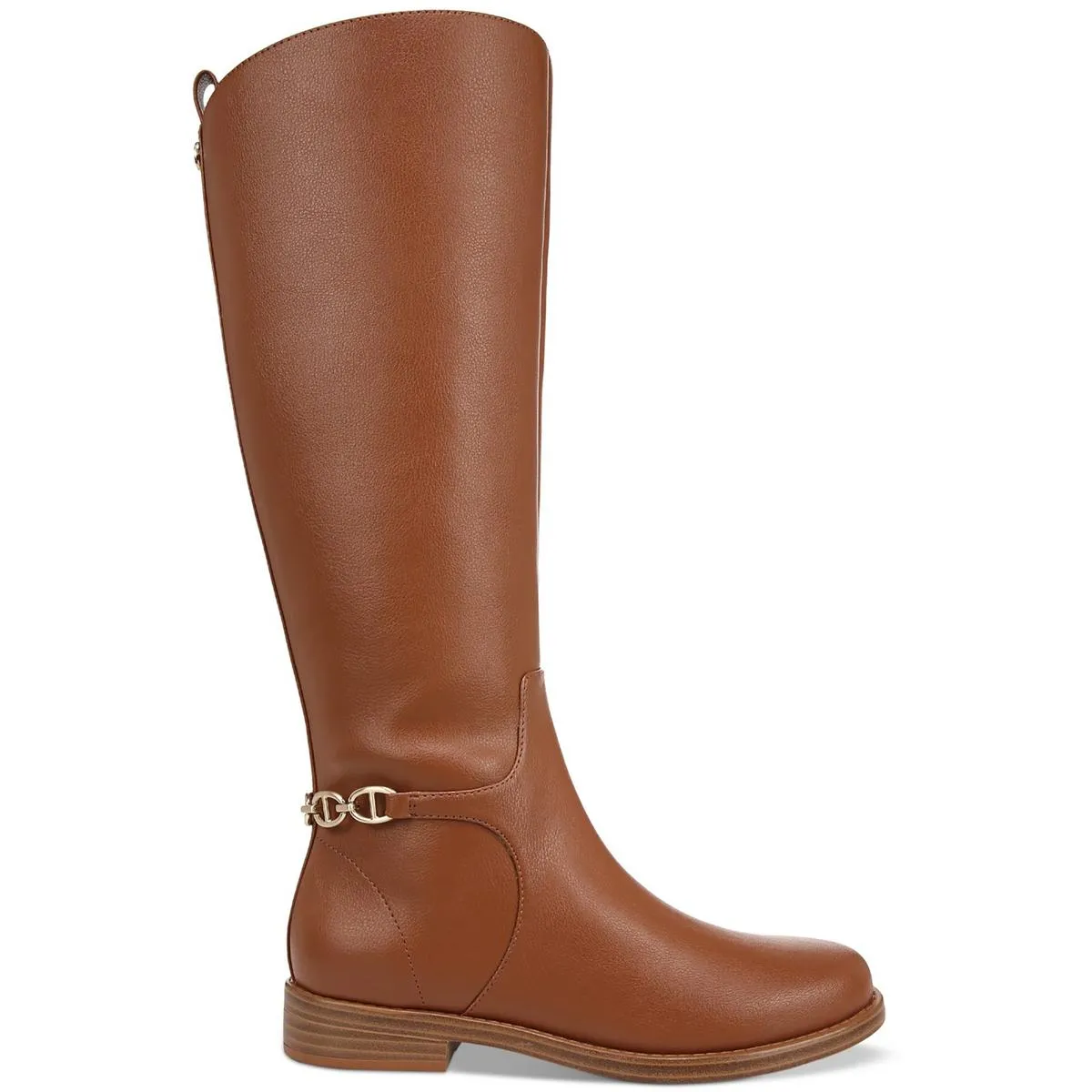 SUTTON Womens Chain Faux Leather Knee-High Boots