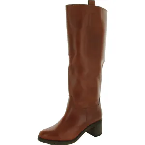 Tabby Womens Solid Leather Knee-High Boots