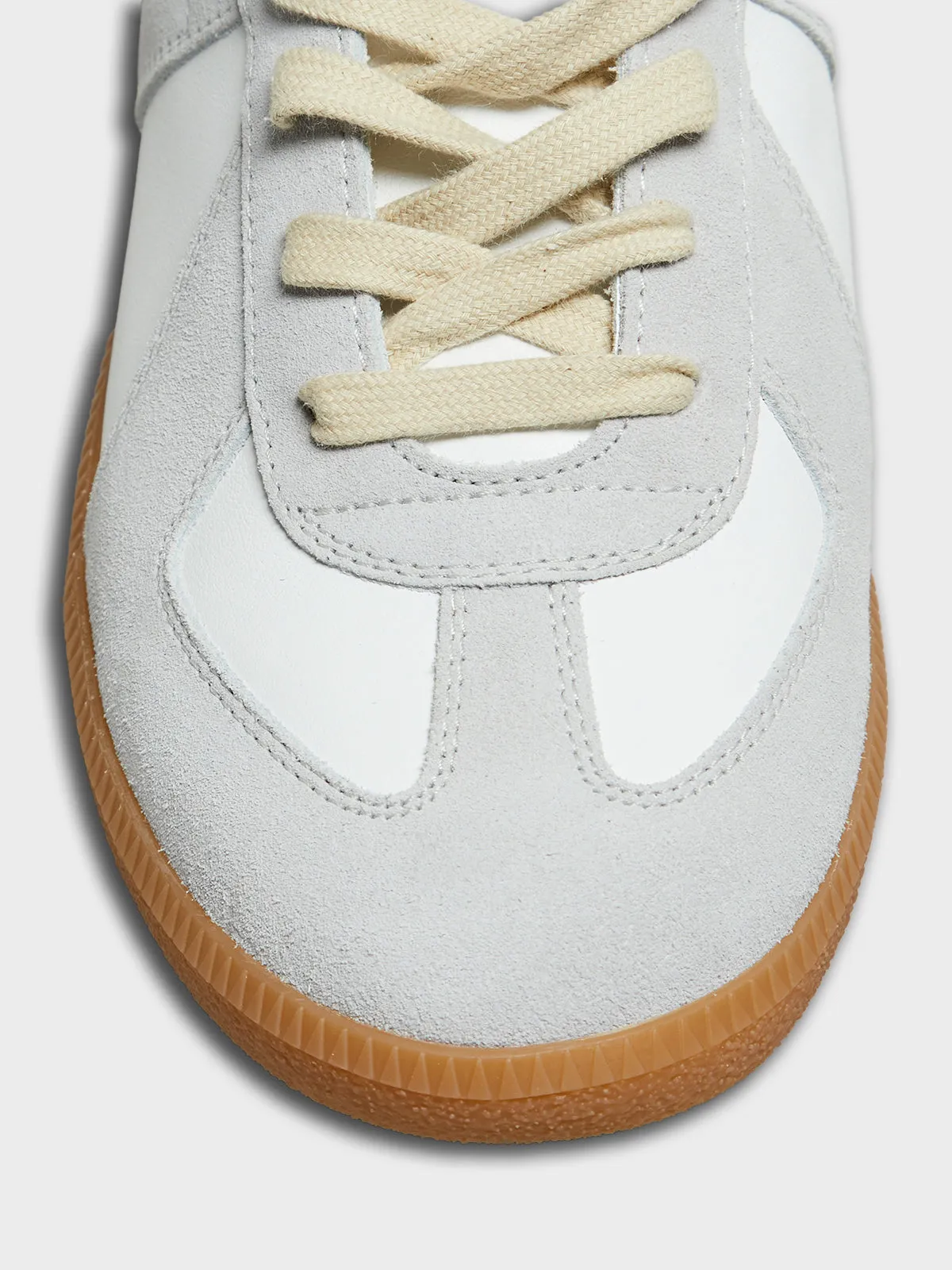 Replica Sneakers in White Leather Satchel Handbag, Oversized, Order Today