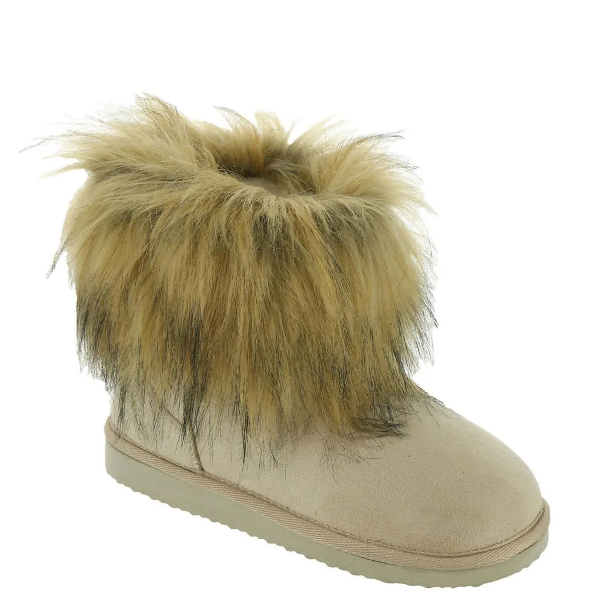 Telluride Womens Faux Fur Slip On Ankle Boots