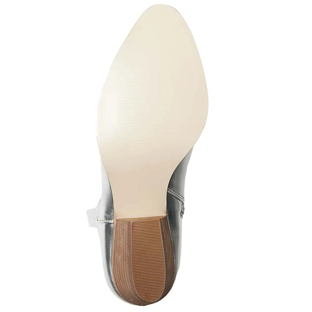 Texas Boot in Silver Metallic