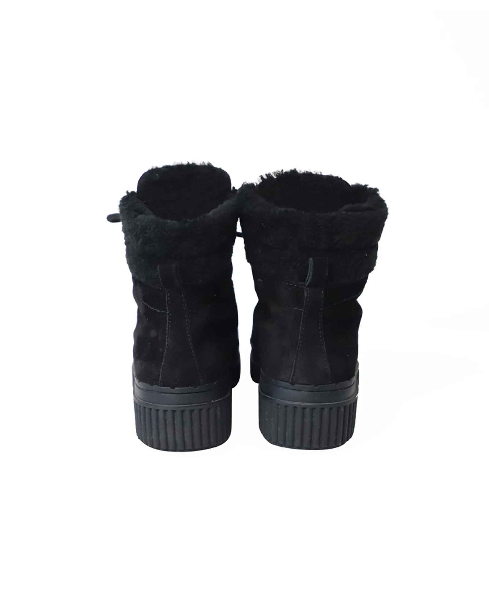 Tod's Shearling-Lined Aprs-Ski Boots in Black Suede