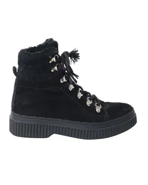 Tod's Shearling-Lined Aprs-Ski Boots in Black Suede