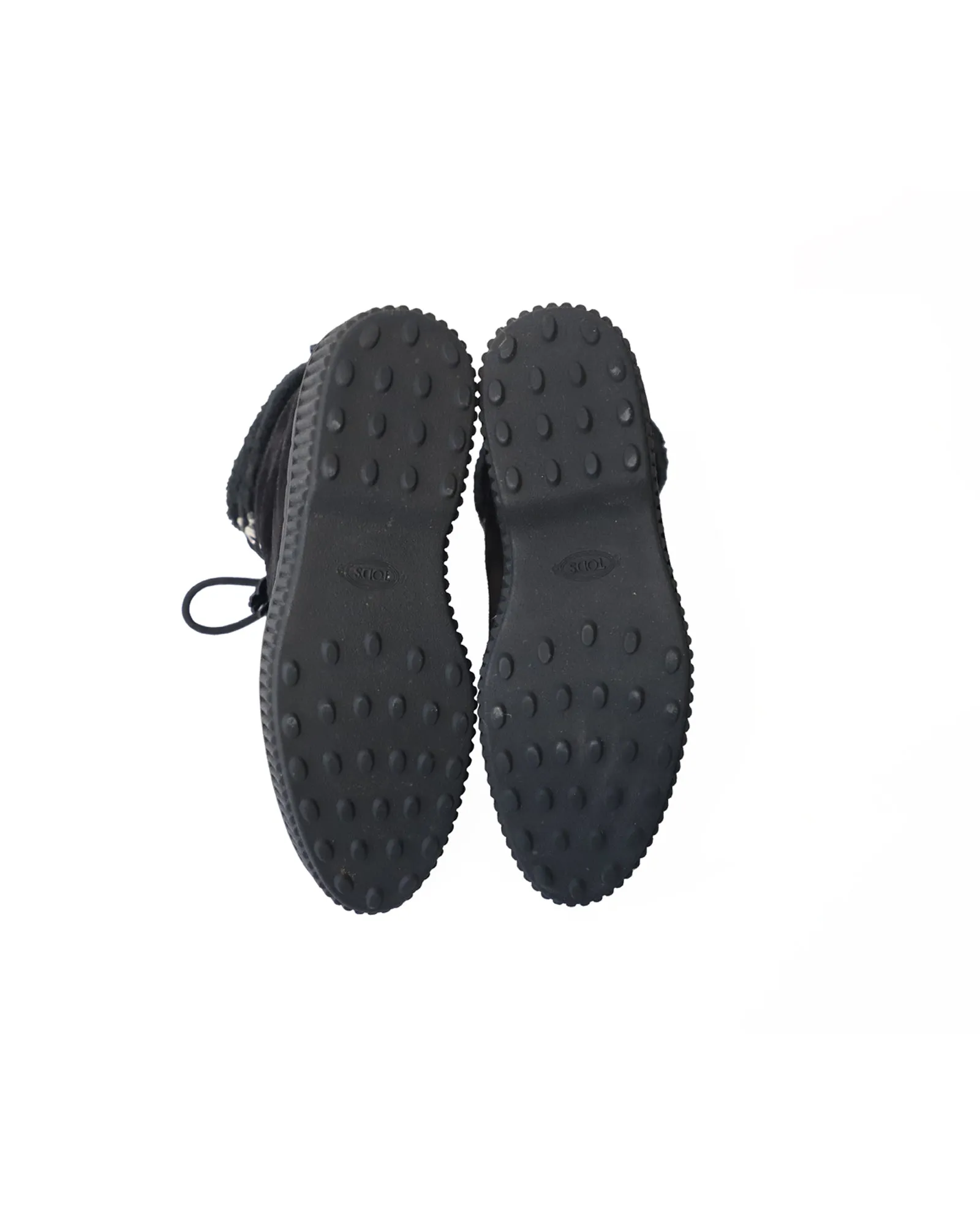 Tod's Shearling-Lined Aprs-Ski Boots in Black Suede