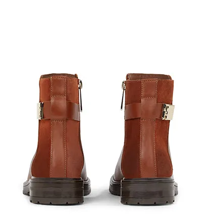 TOMMY HILFIGER CHELSEA LOGO BROWN LEATHER