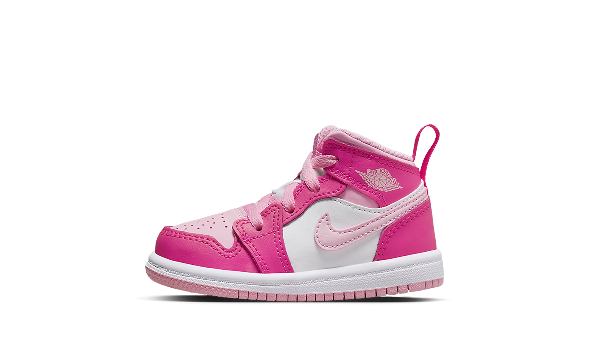Top-Rated Selection Air Jordan 1 Mid TD "Fierce Pink" Expandable Pastel Pink Mini Handbag, Back Slot