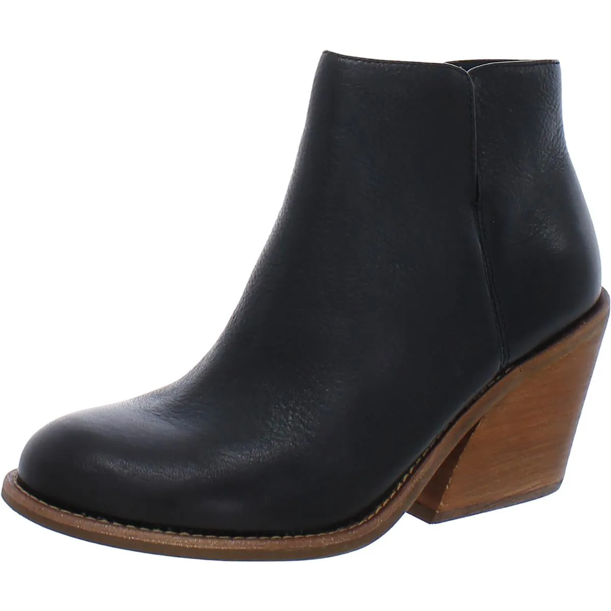 Tori Womens Zipper Leather Ankle Boots