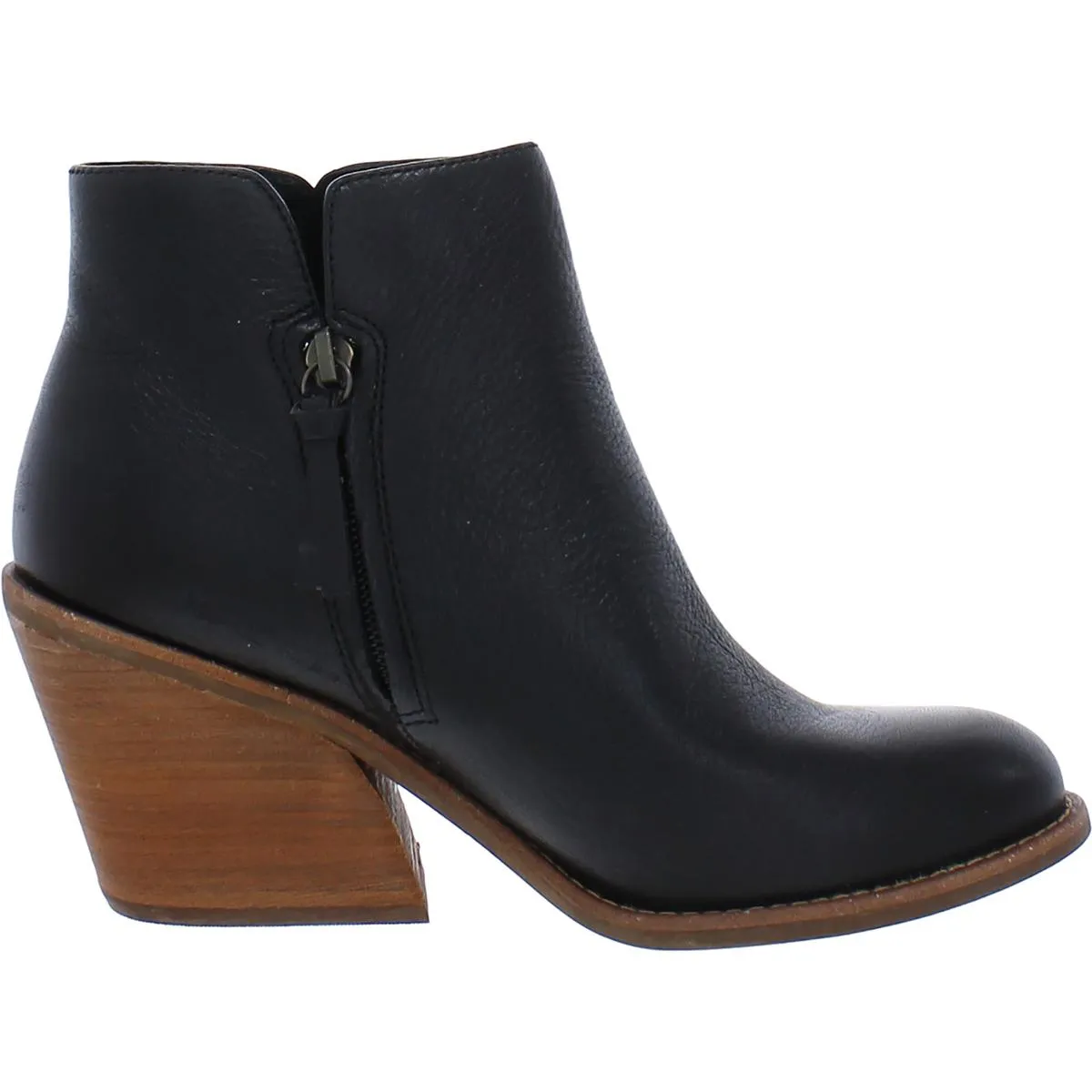 Tori Womens Zipper Leather Ankle Boots