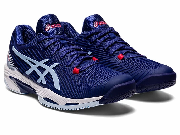 Unlined Asics Women's Solution Speed FF 2 (Dive Blue/Soft Sky)