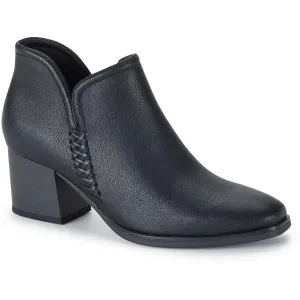 Tristen Womens Zipper Faux Leather Booties