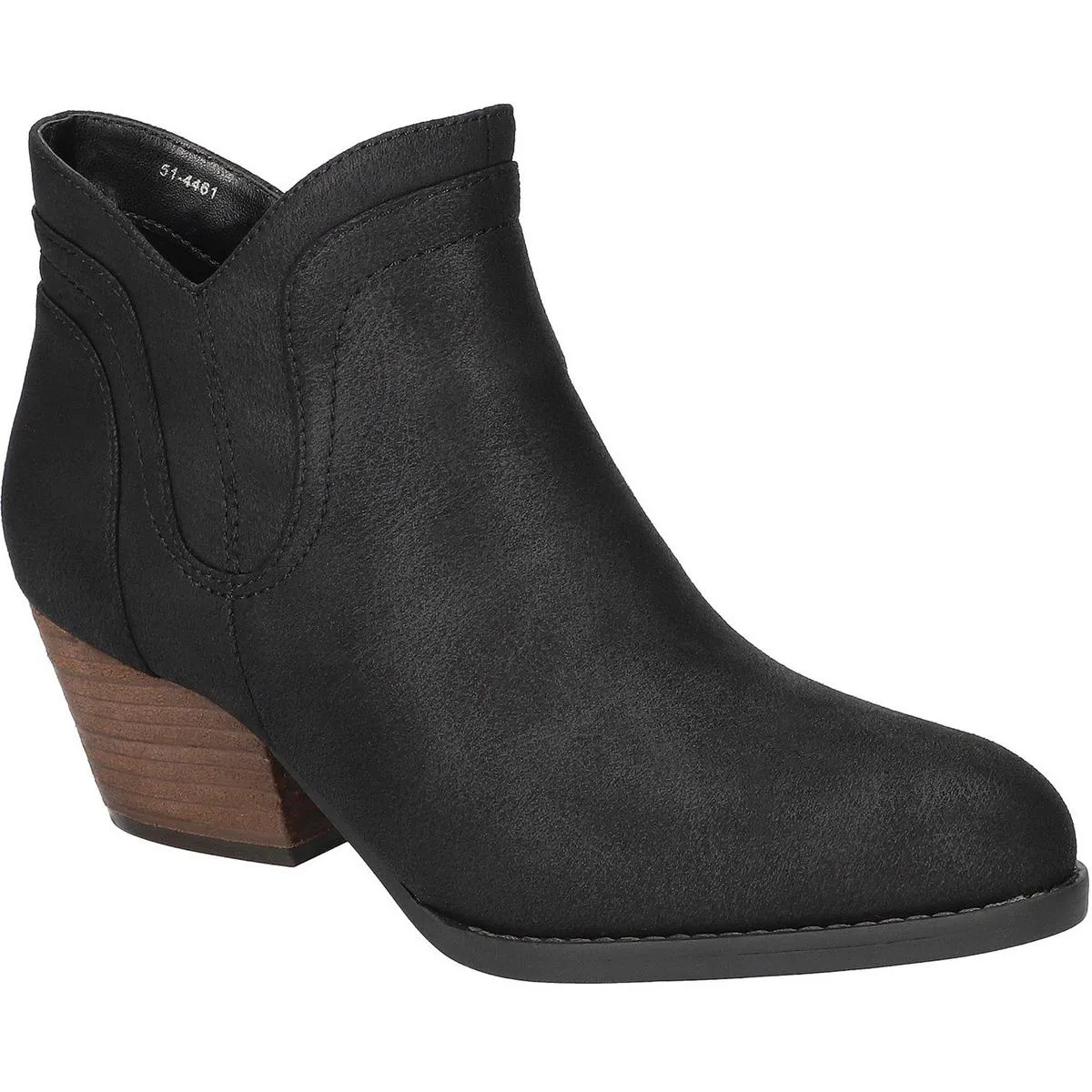 Trust Womens Block Heel Faux Leather Ankle Boots