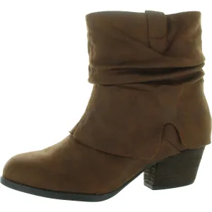 Twyla Womens Drapey Faux Suede Cowboy, Western Boots
