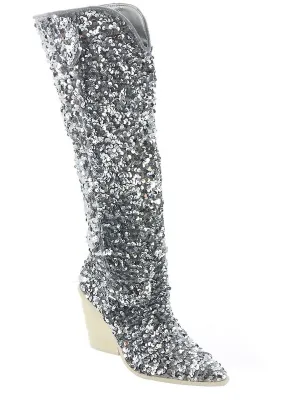Tyrus Womens Pointed Toe Pull On Knee-High Boots