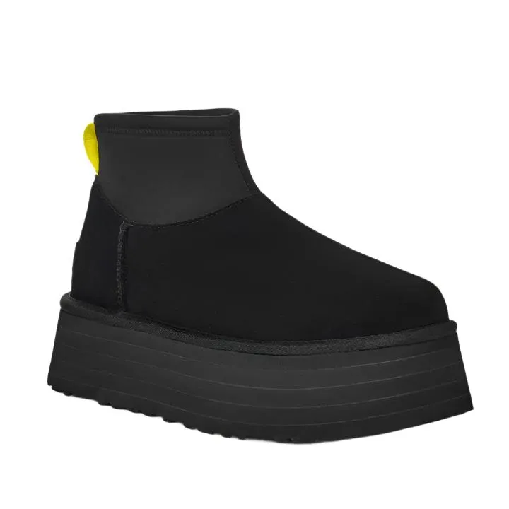 UGG ULTRA MINI DIPPER BLACK BOOTS