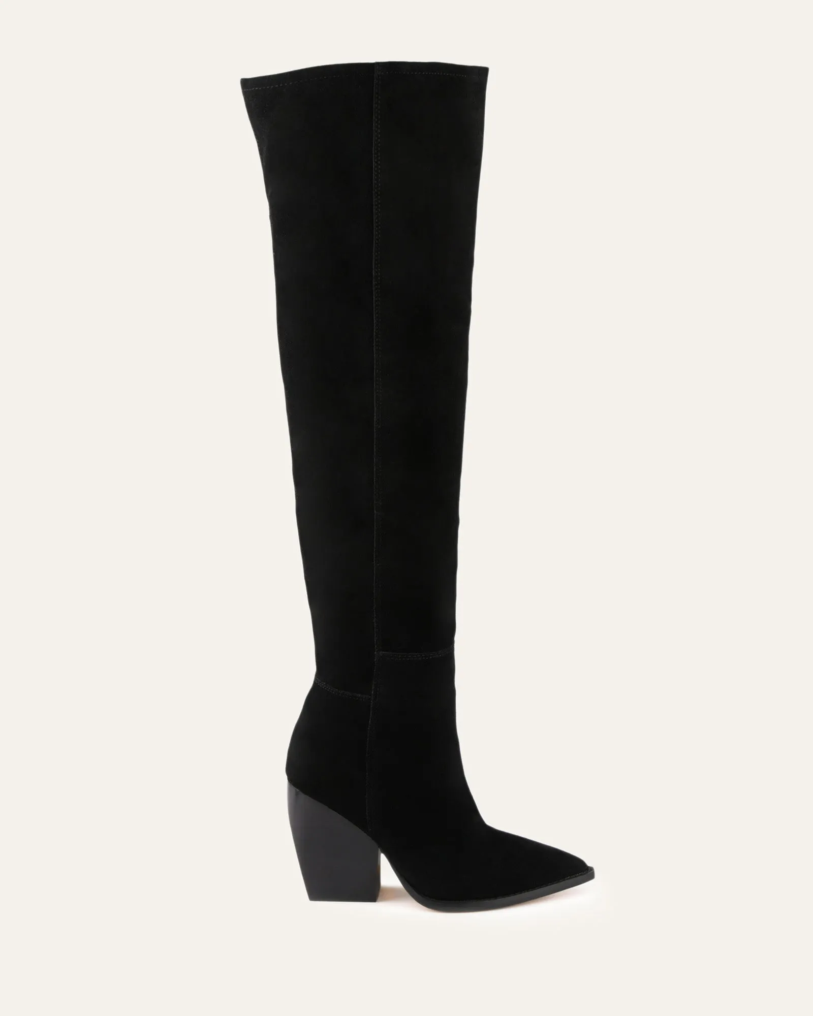 UMA OVER THE KNEE BOOTS BLACK SUEDE