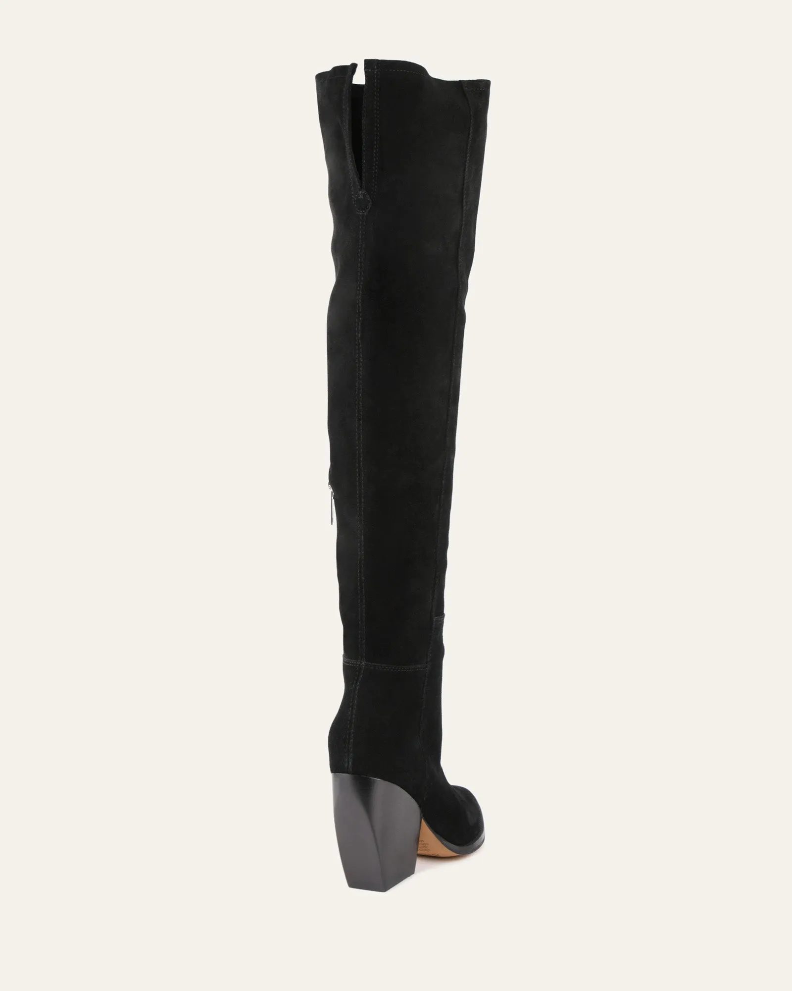 UMA OVER THE KNEE BOOTS BLACK SUEDE