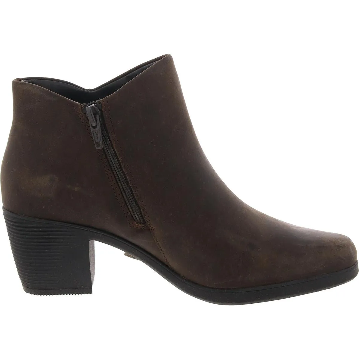 Un Lindel Zip Womens Leather Embossed Ankle Boots