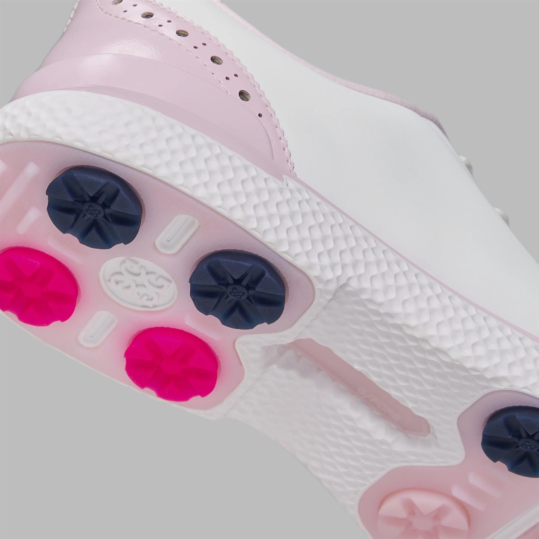 Pick Your Favorite GALLIVAN2R Brogue Golf Shoes Snow/Blush Reinforced Base
