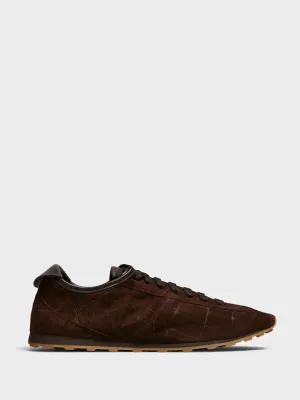 User-Friendly Men's Les Tennis Shoes in Dark Brown Used item discount Stylish Yet Functional, Faux Leather