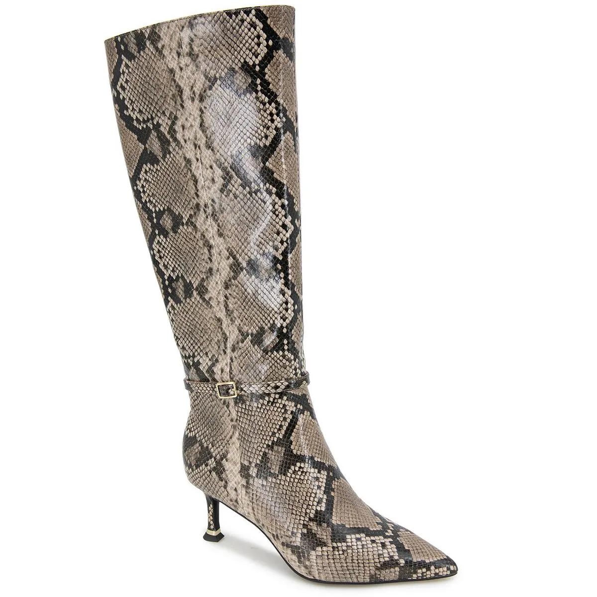 Utah Womens Zipper Leather Knee-High Boots