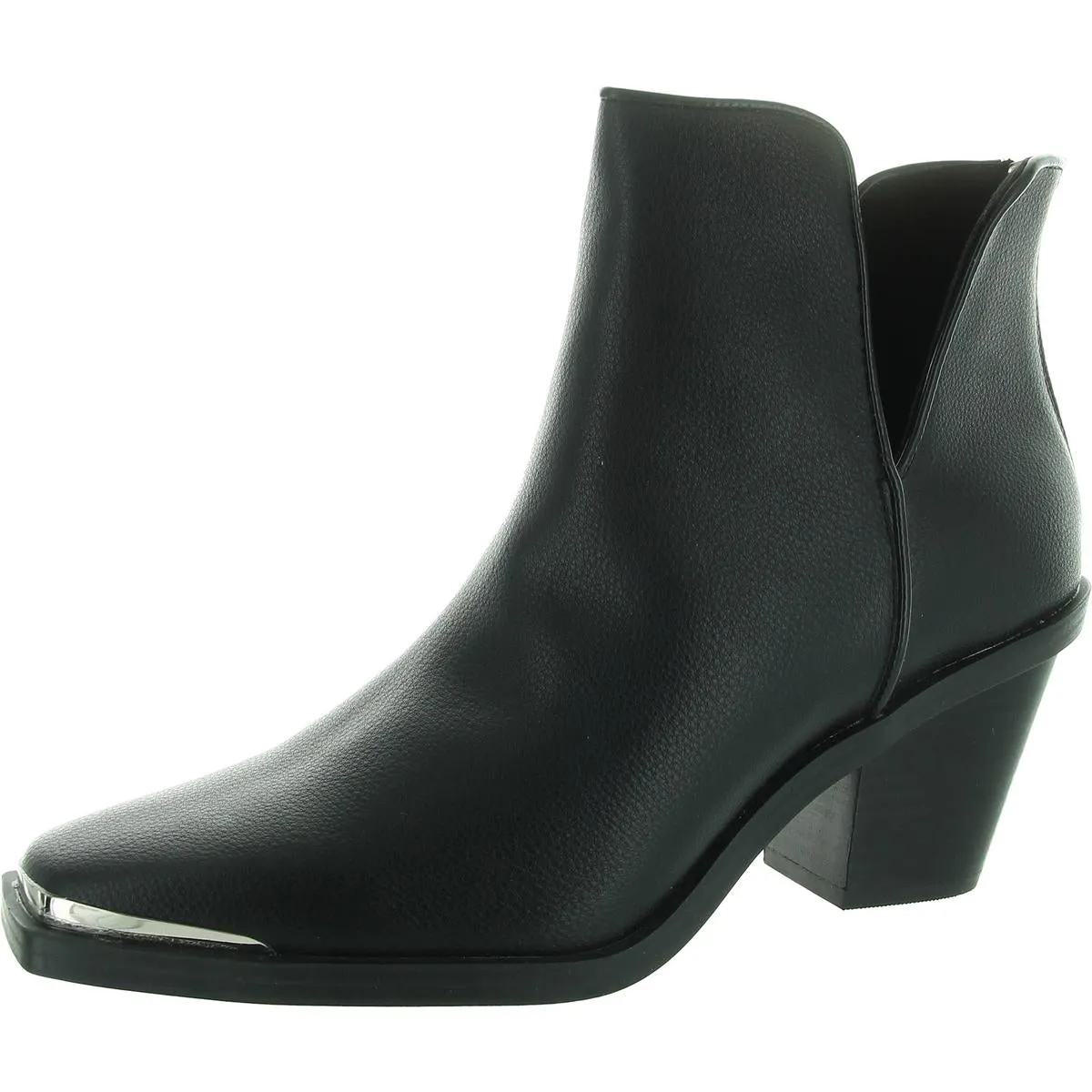 VALESKA Womens Laceless Faux Leather Ankle Boots