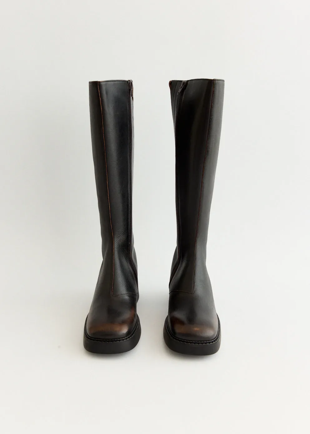 Rfid Blocking Yumi Brushed Brown Boots
