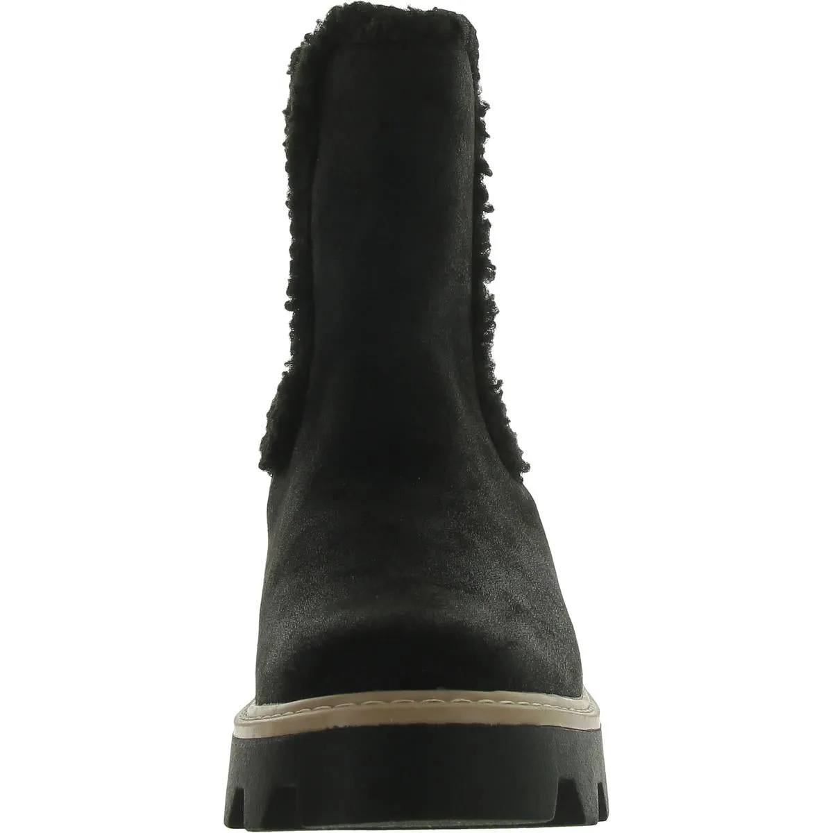 VANDI Womens Faux Leather Round toe Ankle Boots