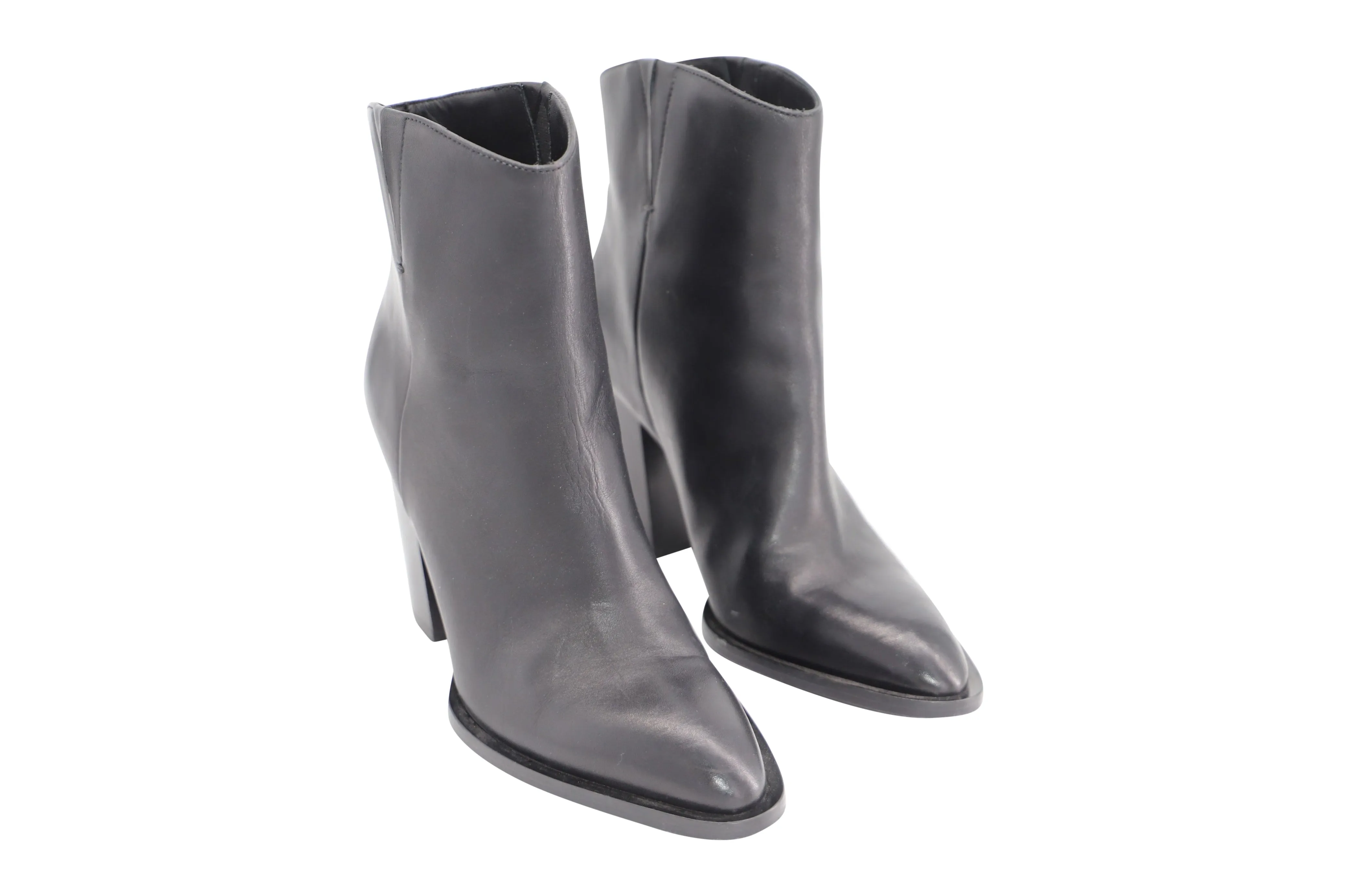 Vince Erving Ankle Boots in Black Leather