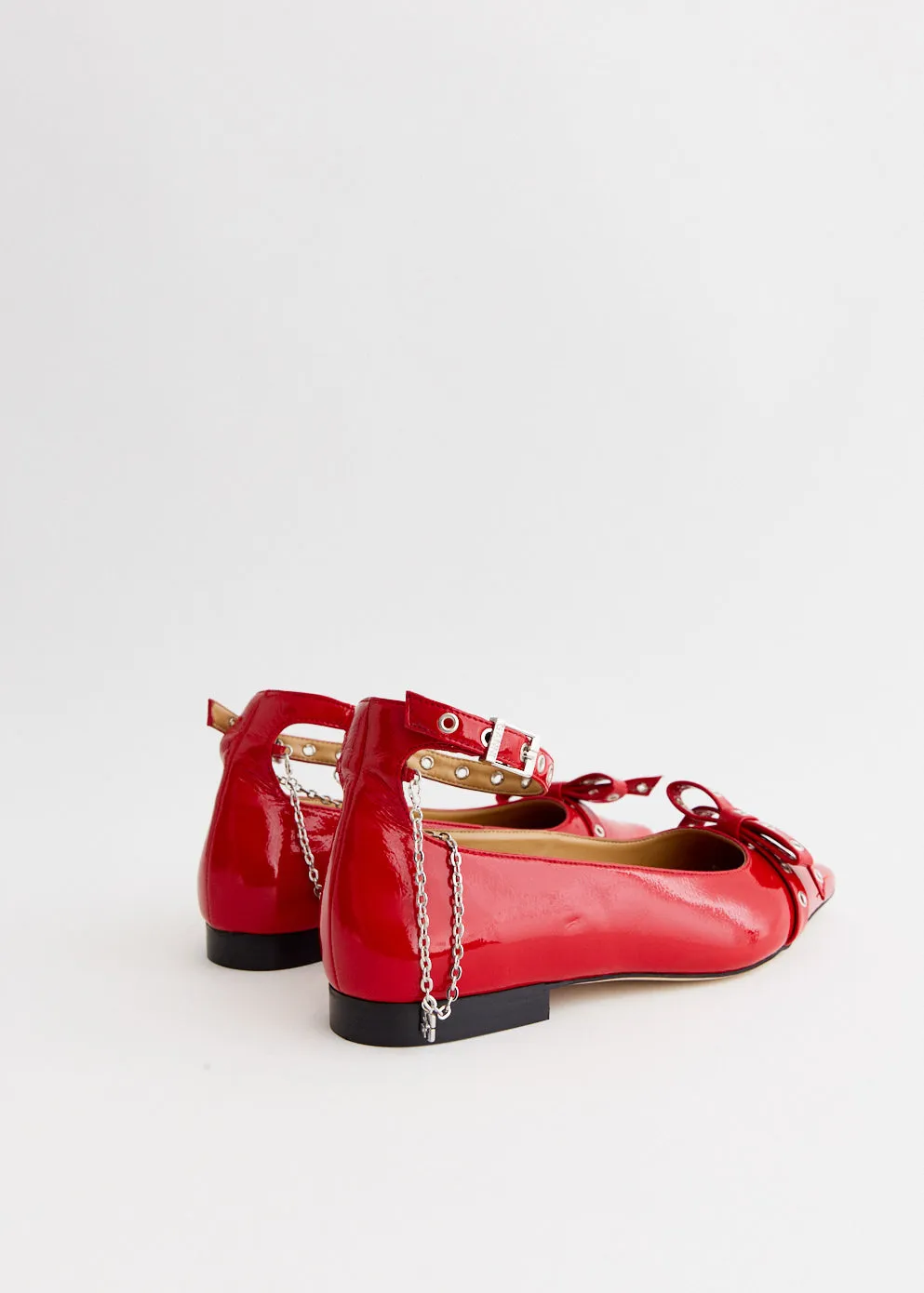 Be First In Line Eyelets Jewel Ballerinas