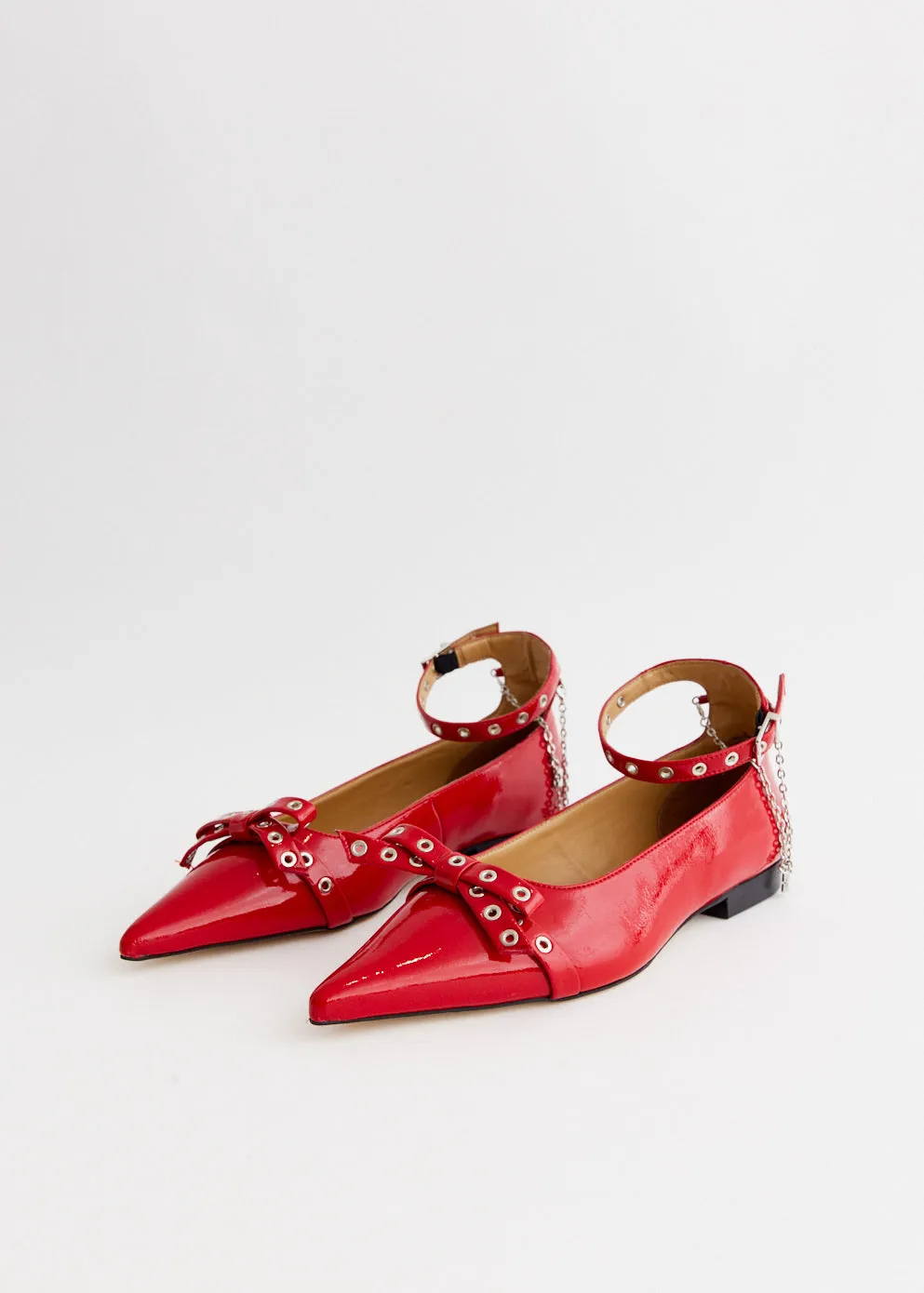 Discover More Eyelets Jewel Ballerinas