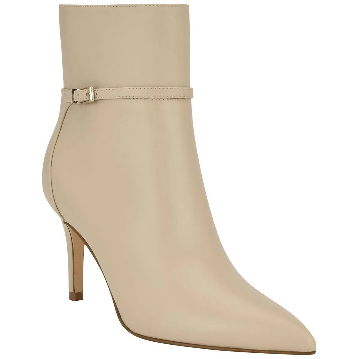 Vivera Womens Buckle Faux Leather Booties