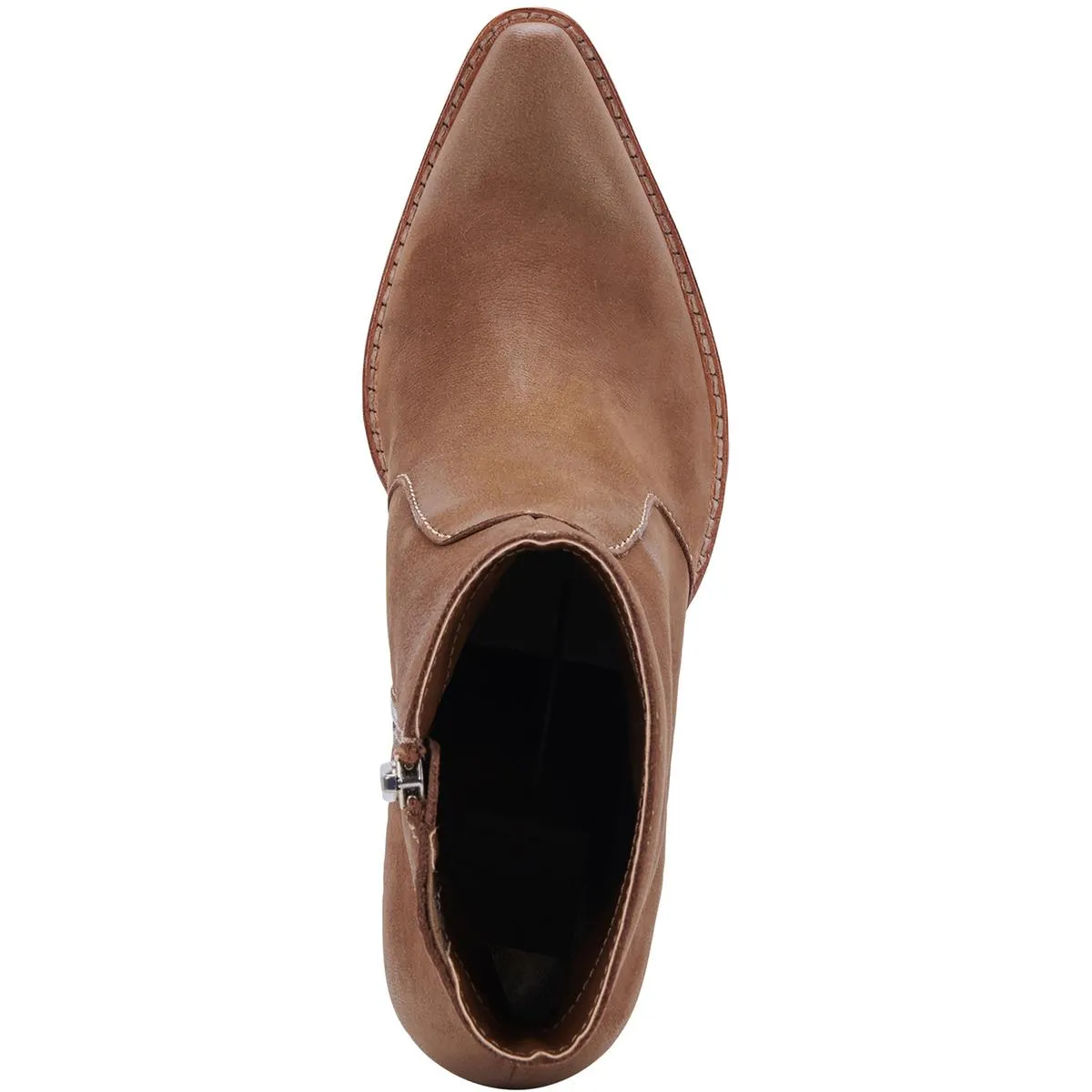 VOLLI Womens Faux Leather Stitch Ankle Boots