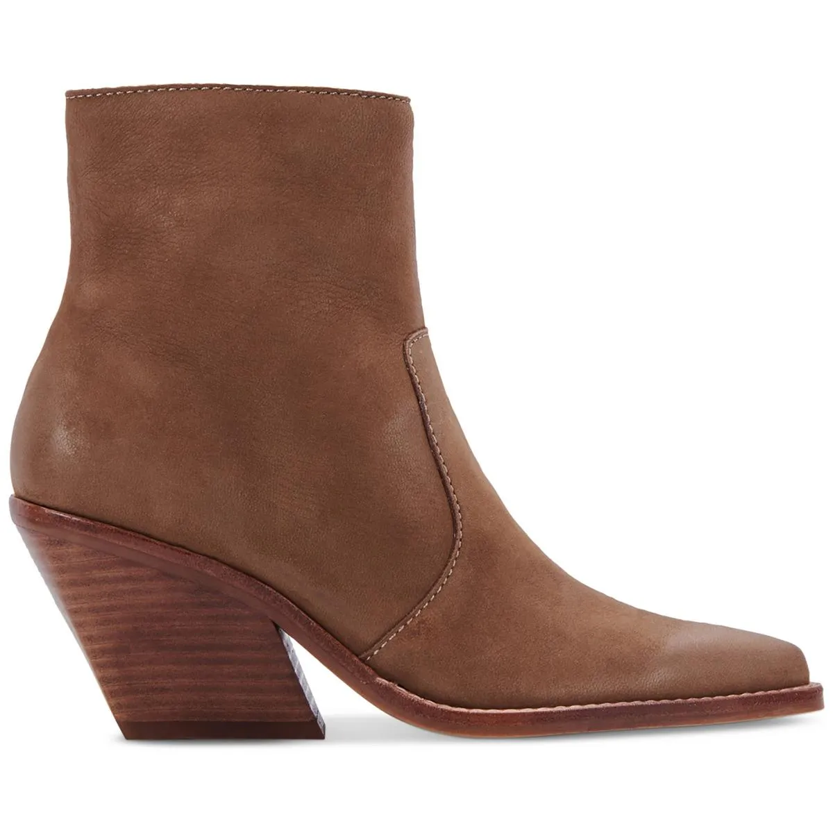 VOLLI Womens Faux Leather Stitch Ankle Boots