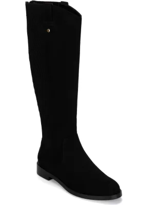 Wind  Womens Tall Block Heel Knee-High Boots