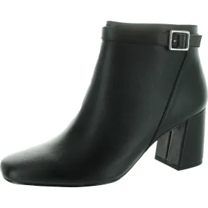 Winnipeg Womens Buckle Faux Leather Ankle Boots
