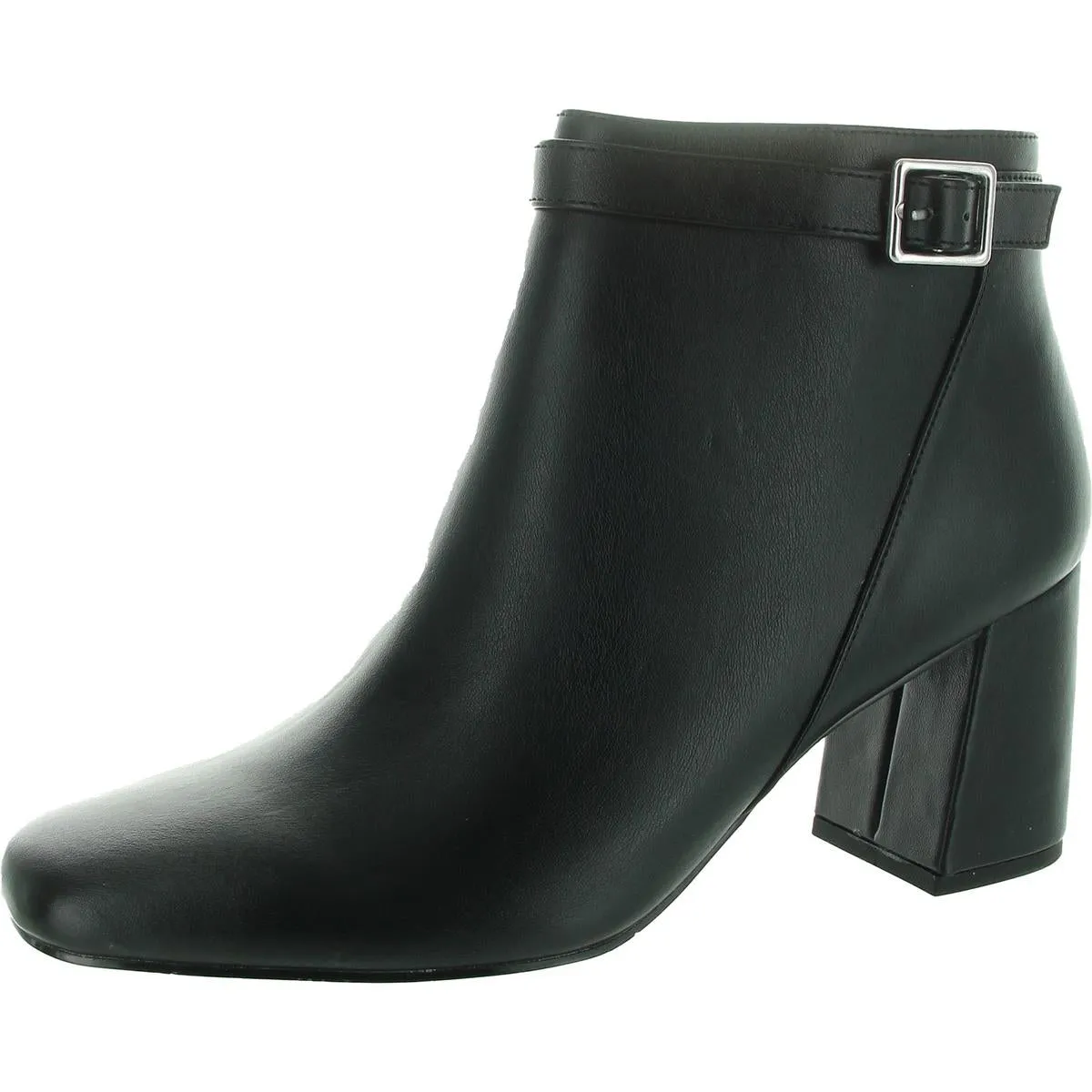 Winnipeg Womens Buckle Faux Leather Ankle Boots